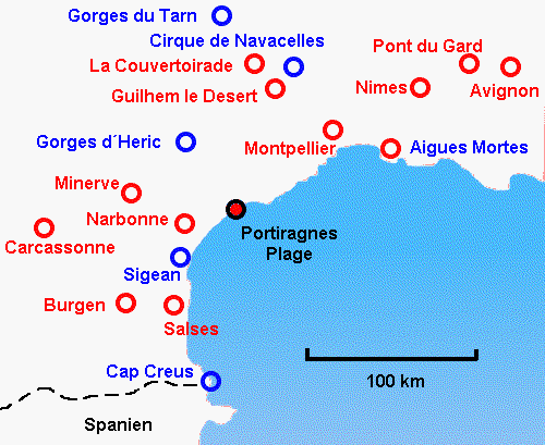 Map Languedoc-Roussillon