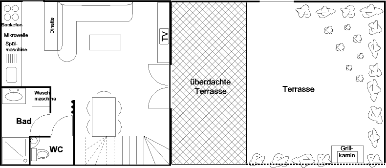 Ferienhaus Untergeschoss